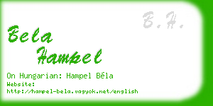 bela hampel business card