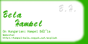 bela hampel business card